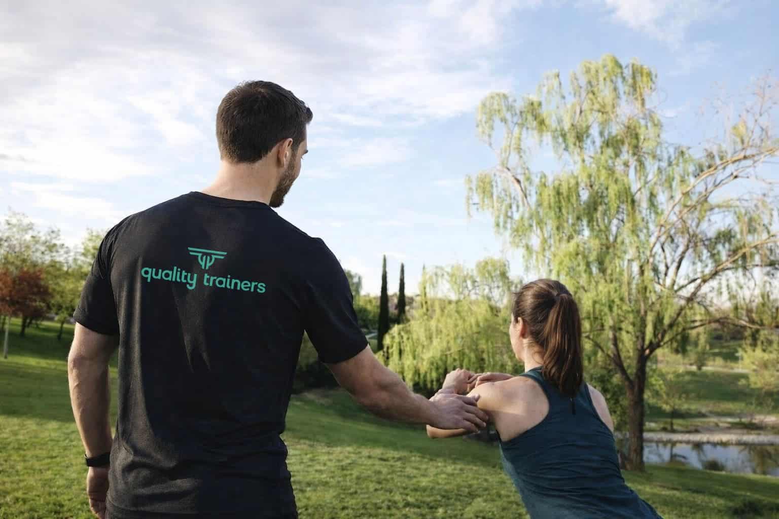 Alcobendas-Quality-Trainers (1) Cliente entrenando en un parque de Las Rozas con kettleblell